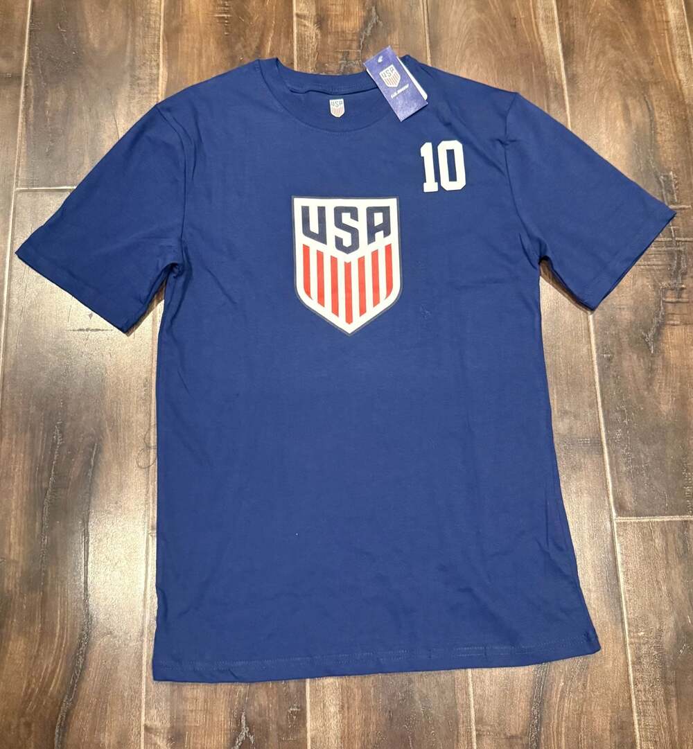 U.S. Soccer Christian Pulisic #10 Navy Blue Graphic T-Shirt